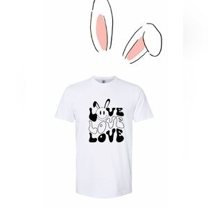 Easter LOVE BUNNY Graphic T Shirt